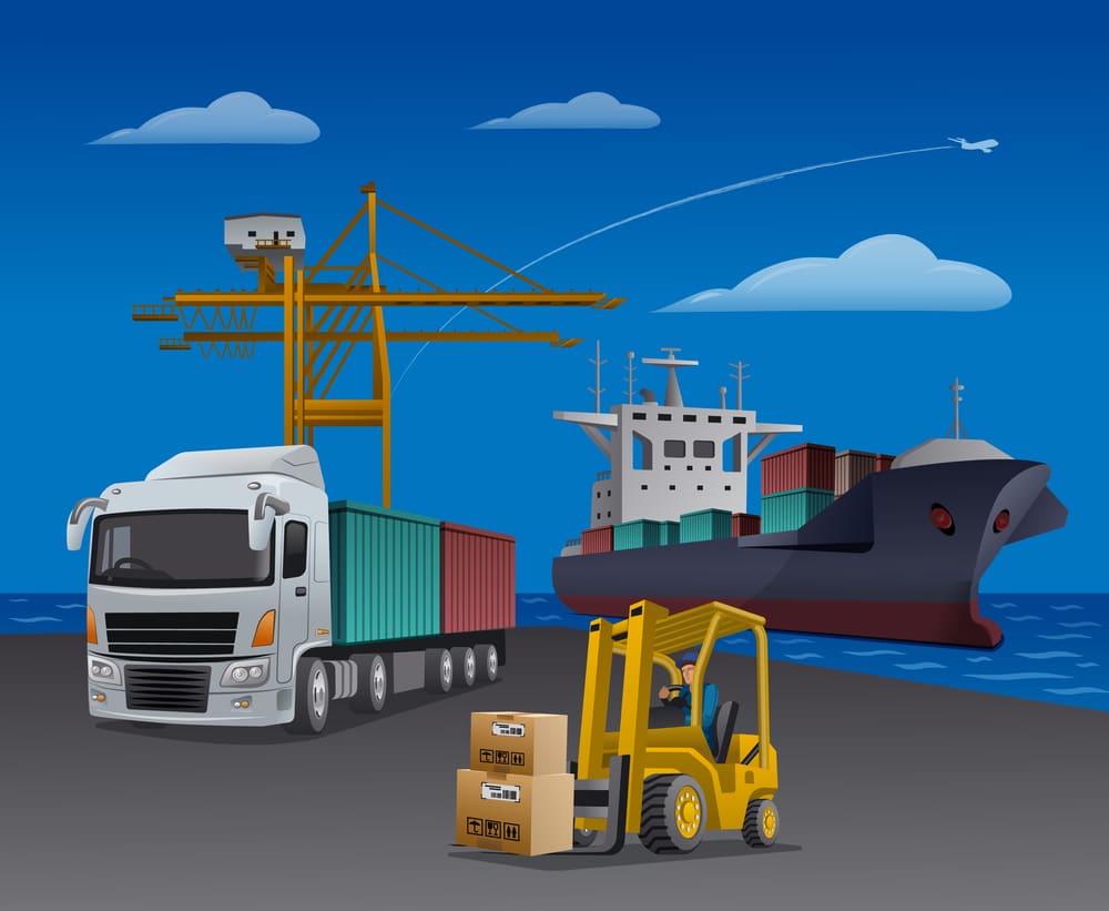 transport logistics in the port